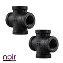 1/2 in. Prefinished Matte Black Cross by PIPE DECOR