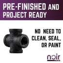 1/2 in. Prefinished Matte Black Cross