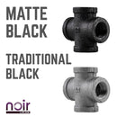 1/2 in. Prefinished Matte Black Cross by PIPE DECOR