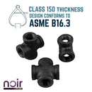 1/2 in. Prefinished Matte Black Cross by PIPE DECOR