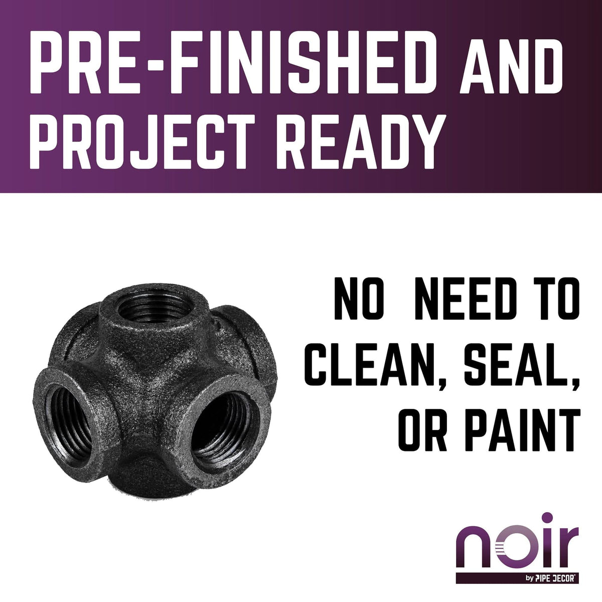 1/2 in. Prefinished Matte Black 6-Way Fitting, photo 10 of 12