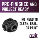 1/2 in. Prefinished Matte Black 6-Way Fitting