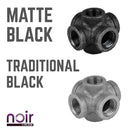 1/2 in. Prefinished Matte Black 6-Way Fitting