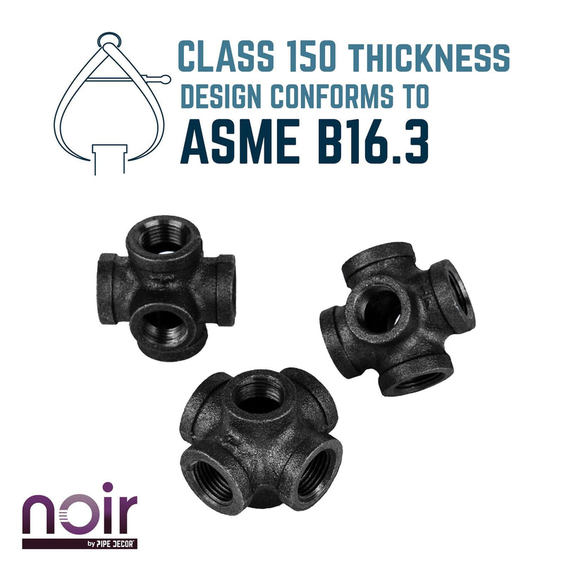 1/2 in. Prefinished Matte Black 6-Way Fitting, photo 5 of 12