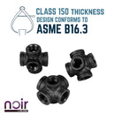 1/2 in. Prefinished Matte Black 6-Way Fitting