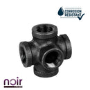 1/2 in. Prefinished Matte Black 5-Way Fitting by PIPE DECOR