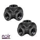 1/2 in. Prefinished Matte Black 5-Way Fitting by PIPE DECOR