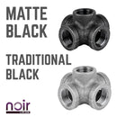 1/2 in. Prefinished Matte Black 5-Way Fitting by PIPE DECOR
