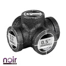 1/2 in. Prefinished Matte Black 5-Way Fitting by PIPE DECOR