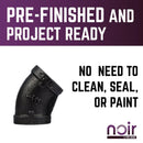 1/2 in. Prefinished Matte Black 45-Degree Elbow by PIPE DECOR