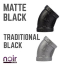 1/2 in. Prefinished Matte Black 45-Degree Elbow by PIPE DECOR