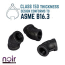 1/2 in. Prefinished Matte Black 45-Degree Elbow by PIPE DECOR