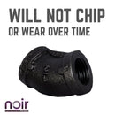 1/2 in. Prefinished Matte Black 45-Degree Elbow by PIPE DECOR