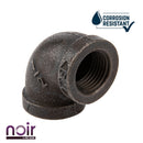 1/2 in. Prefinished Matte Black 90 Degree Elbow by PIPE DECOR