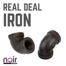 1/2 in. Prefinished Matte Black 90 Degree Elbow by PIPE DECOR