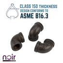1/2 in. Prefinished Matte Black 90 Degree Elbow by PIPE DECOR