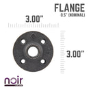 1/2 in. Prefinished Matte Black Floor Flange by PIPE DECOR