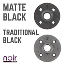 1/2 in. Prefinished Matte Black Floor Flange