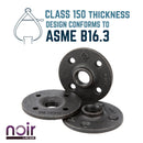 1/2 in. Prefinished Matte Black Floor Flange by PIPE DECOR