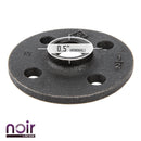 1/2 in. Prefinished Matte Black Floor Flange