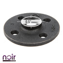 1/2 in. Prefinished Matte Black Floor Flange by PIPE DECOR