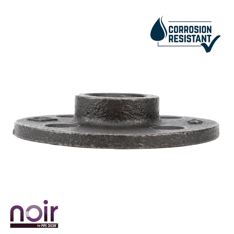 3/4 in. Prefinished Matte Black Floor Flange