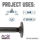 3/4 in. Prefinished Matte Black Floor Flange