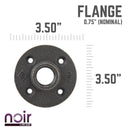 3/4 in. Prefinished Matte Black Floor Flange by PIPE DECOR