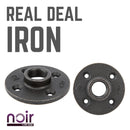 3/4 in. Prefinished Matte Black Floor Flange