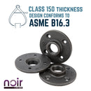 3/4 in. Prefinished Matte Black Floor Flange