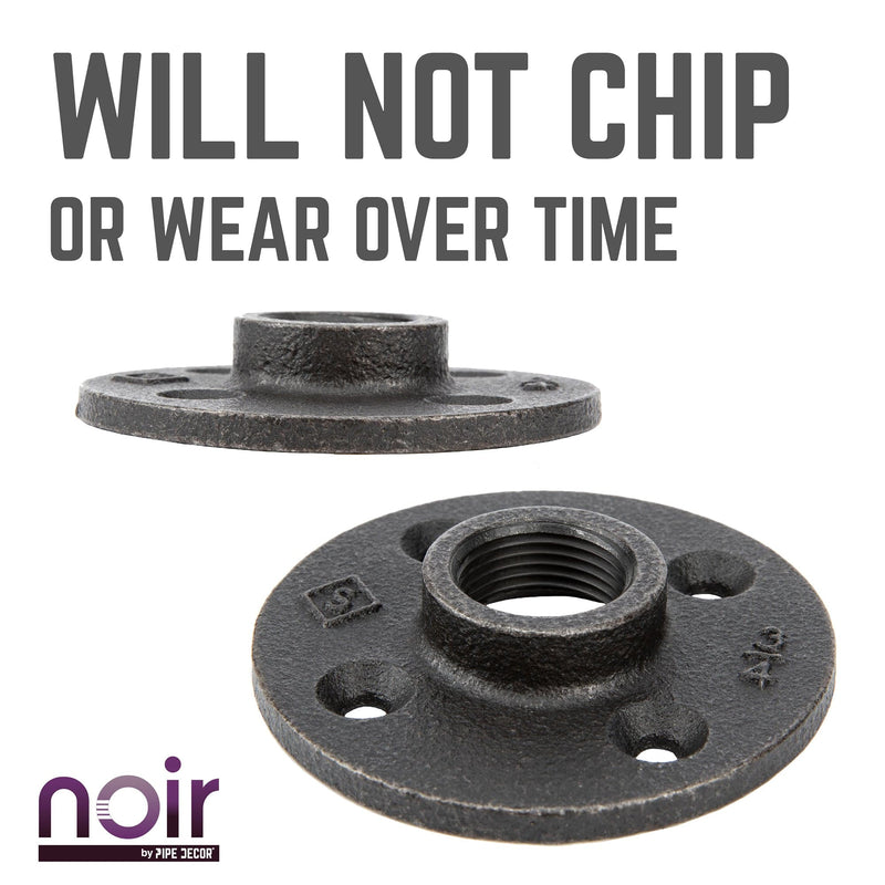 3/4 in. Prefinished Matte Black Floor Flange