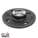 3/4 in. Prefinished Matte Black Floor Flange