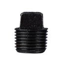 1/2 in. Prefinished Matte Black Plug by PIPE DECOR