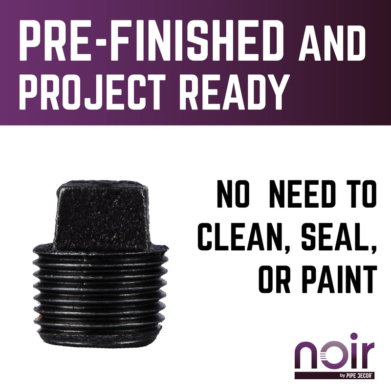 1/2 in. Prefinished Matte Black Plug