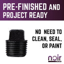 1/2 in. Prefinished Matte Black Plug by PIPE DECOR