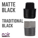 1/2 in. Prefinished Matte Black Plug by PIPE DECOR