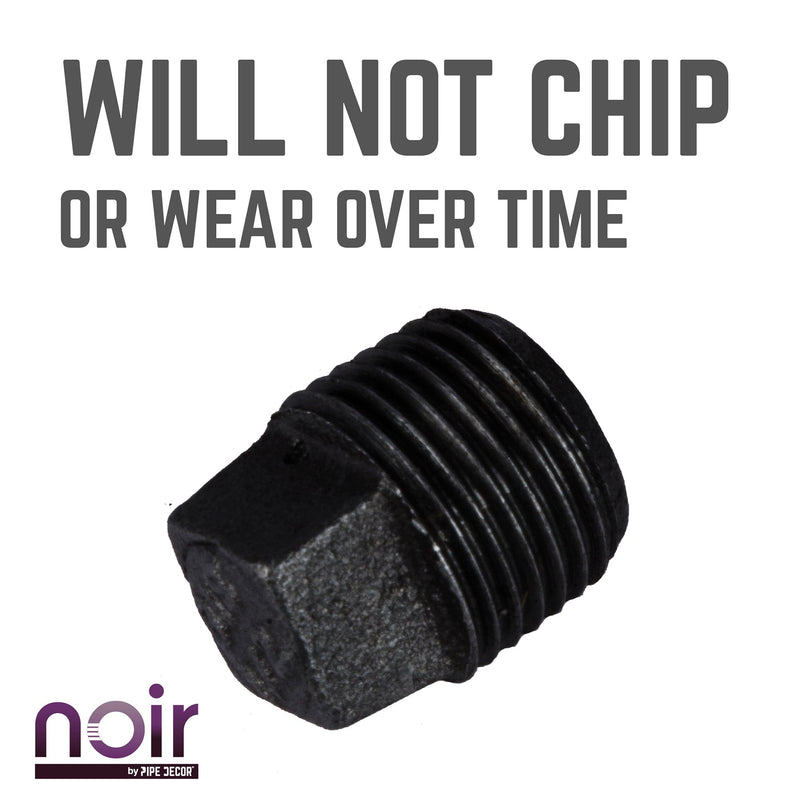 1/2 in. Prefinished Matte Black Plug