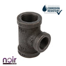 3/4 in. x 3/4 in. x 1/2 in. Prefinished Matte Black Reducing Tee by PIPE DECOR