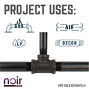 3/4 in. x 3/4 in. x 1/2 in. Prefinished Matte Black Reducing Tee