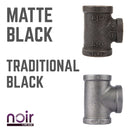 3/4 in. x 3/4 in. x 1/2 in. Prefinished Matte Black Reducing Tee