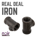 3/4 in. x 3/4 in. x 1/2 in. Prefinished Matte Black Reducing Tee by PIPE DECOR