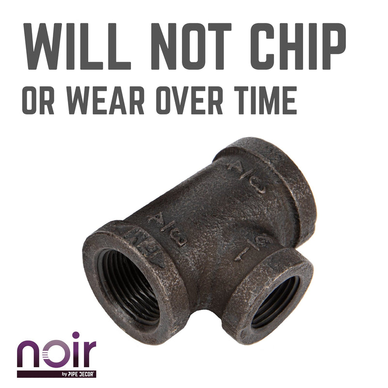 3/4 in. x 3/4 in. x 1/2 in. Prefinished Matte Black Reducing Tee