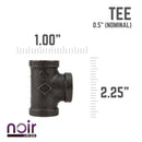 1/2 in. Prefinished Matte Black Tee by PIPE DECOR