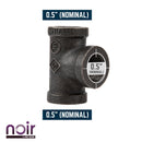 1/2 in. Prefinished Matte Black Tee by PIPE DECOR