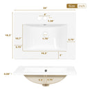 24.8" Bathroom Vanity with Ceramic Sink, Modern Freestanding Cabinet