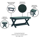 Abigail - Accent Bench With Piped Cushion by HouseOfZazla