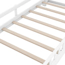 Wood Platform Bed With Built In LED Light, Storage Headboard And Guardrail by HouseOfZazla