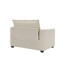Modern Classic Fabric Single Chair Deep Seat Sofa With Pillow by HouseOfZazla