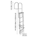 Retractable Dock Ladder, 5 Steps, Aluminum Alloy with Auto-Lift Float by HouseOfZazla