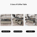 5 Pieces Lift Top Coffee Table Set with Storage Convertible Dining Table with Ottomans